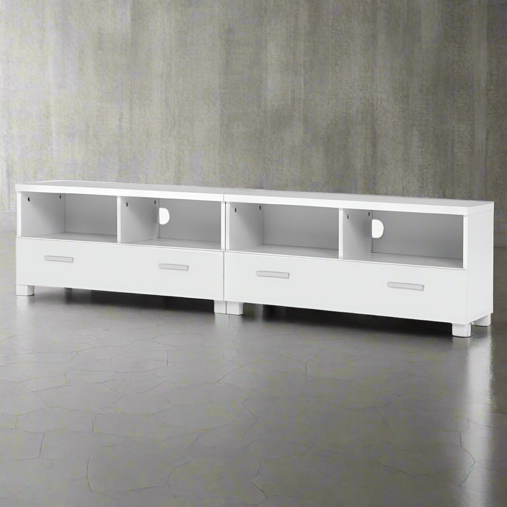 Artiss TV Cabinet Entertainment Unit 180cm White Eddie