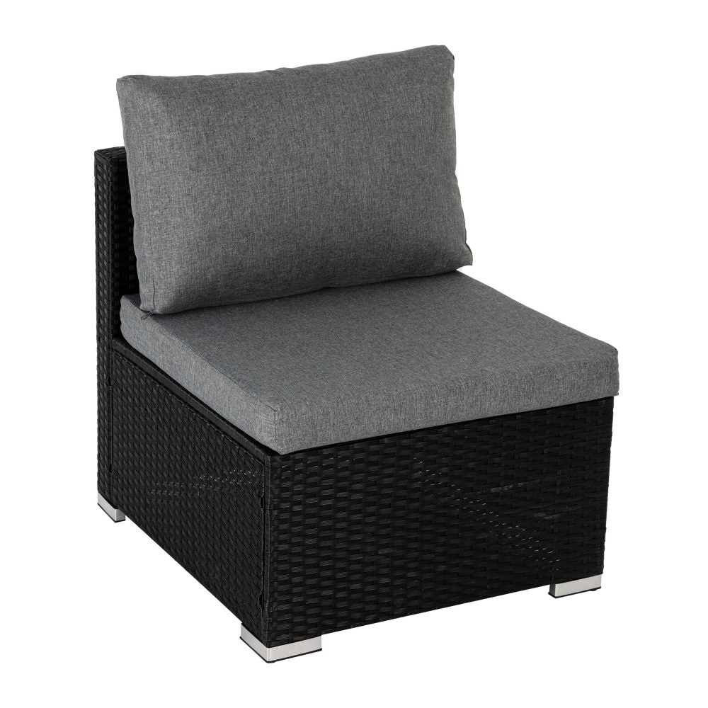 Modular Outdoor Lounge Set-9pcs Sofa and Coffee Table