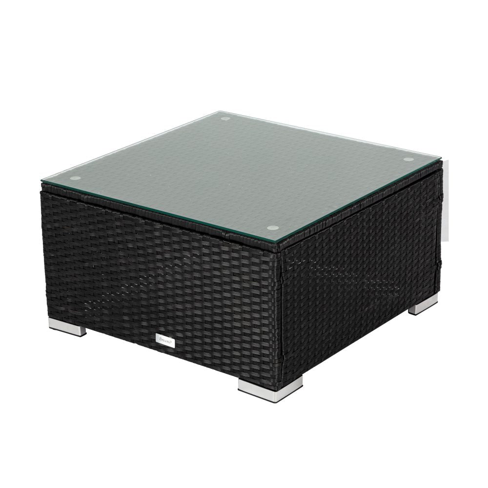 Modular Outdoor Lounge Set-9pcs Sofa and Coffee Table