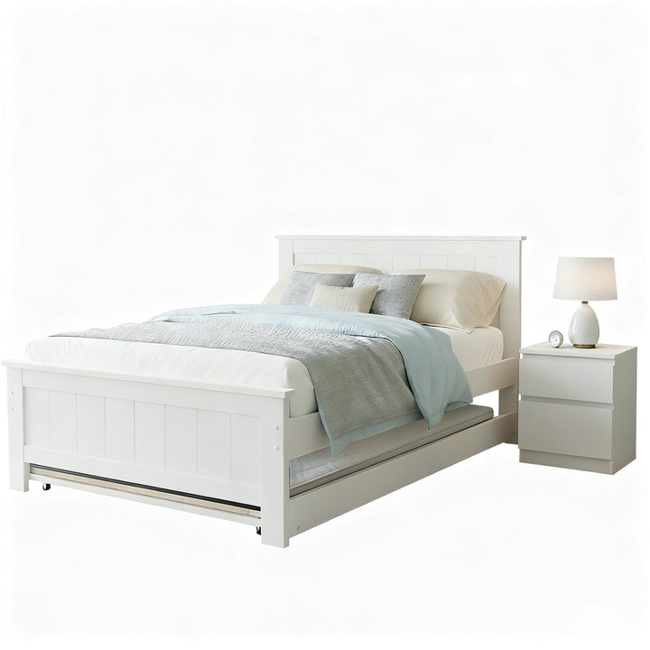 Artiss King Single Bed Frame and Bedside Table