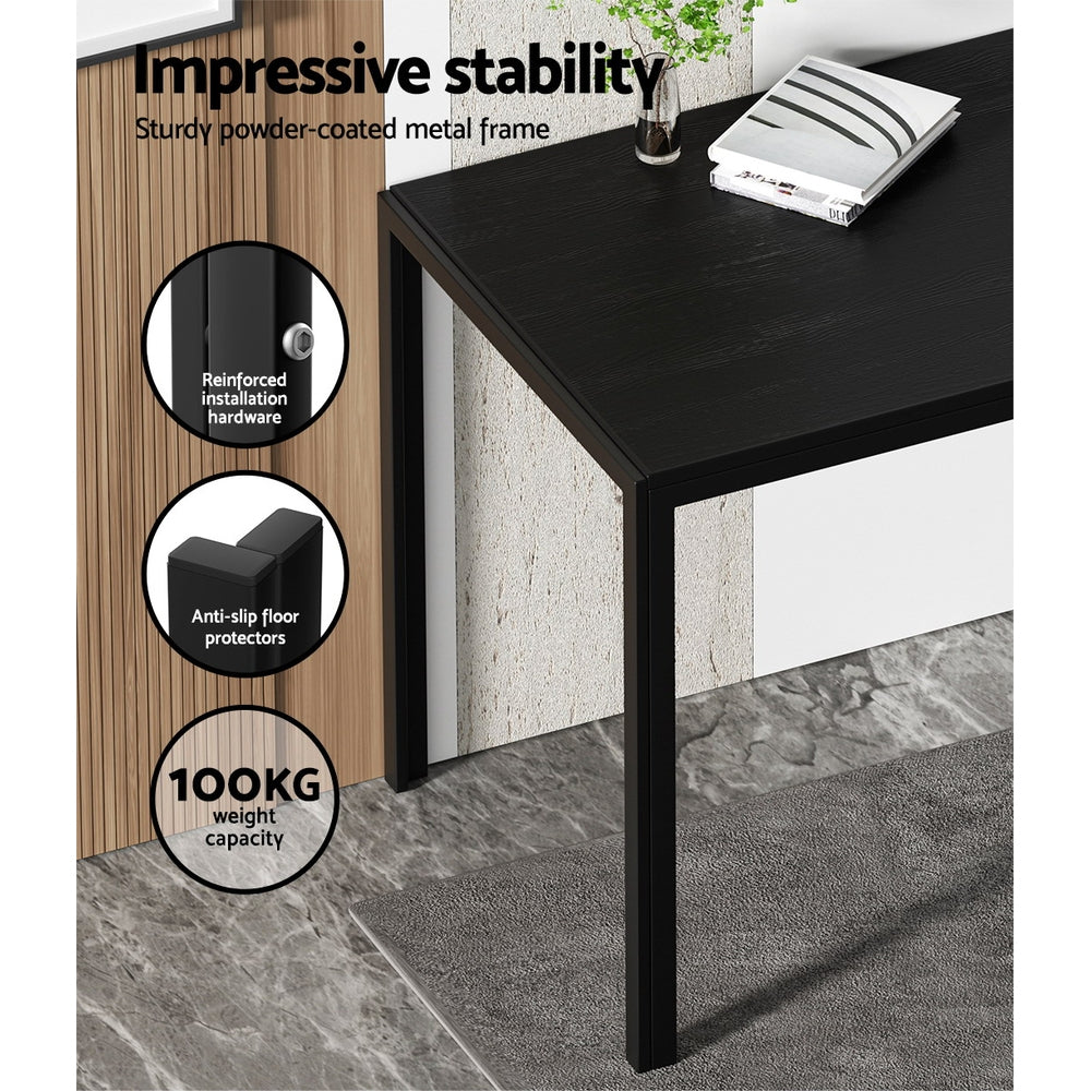 Artiss 7-Piece Dining Set - Black Chairs and Table