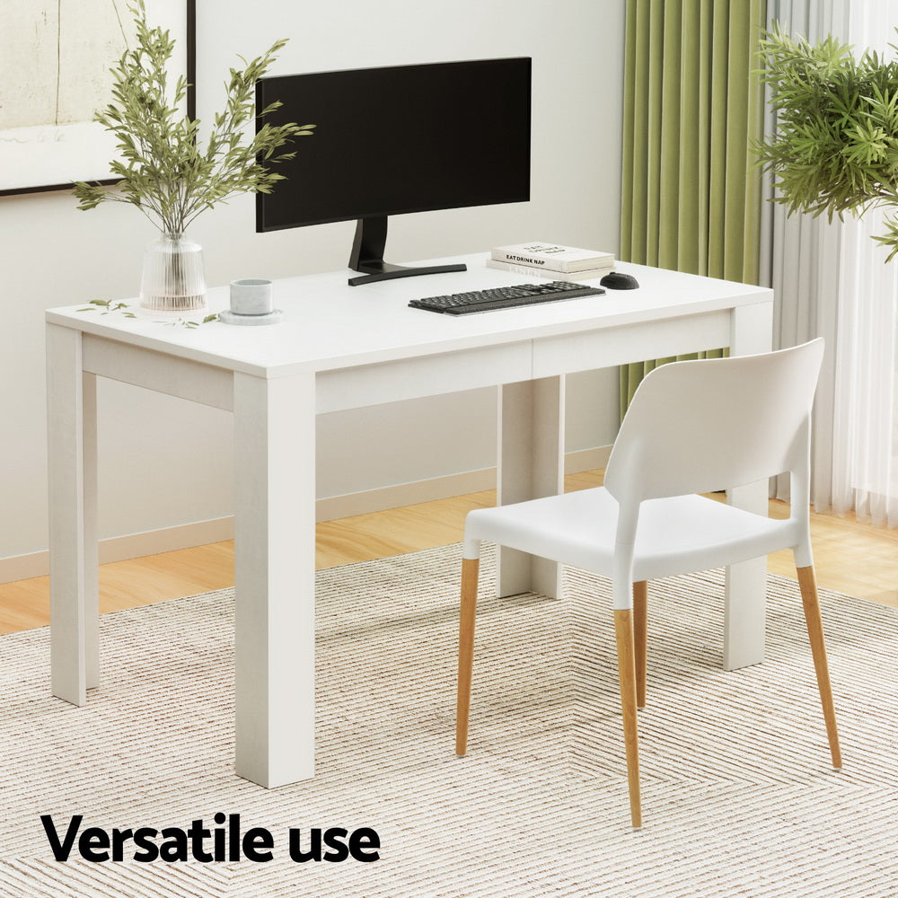 Artiss White Wooden Dining Table Set with 4 Chairs – Modern & Durable