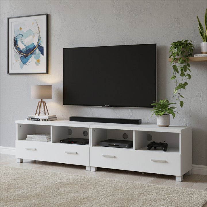 Artiss TV Cabinet Entertainment Unit 180cm White Eddie