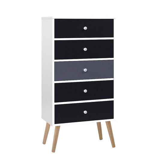 Artiss 5 Chest of Drawers - BONDS White