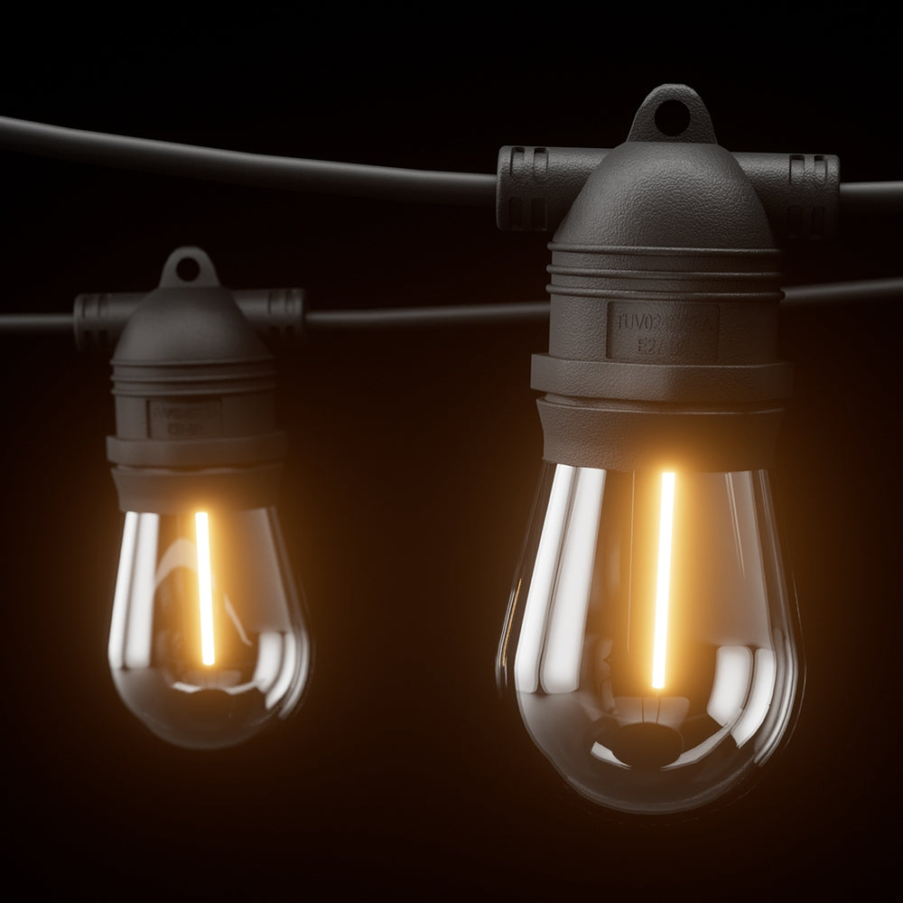 91m Festoon Lights Christmas Fairy String Lights Outdoor Party Garden Decor