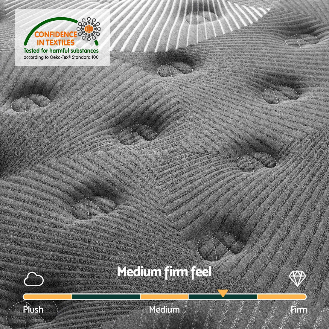 Giselle Bedding 35cm Mattress Graphene Memory Foam Medium Firm Euro Top Mattresses Queen