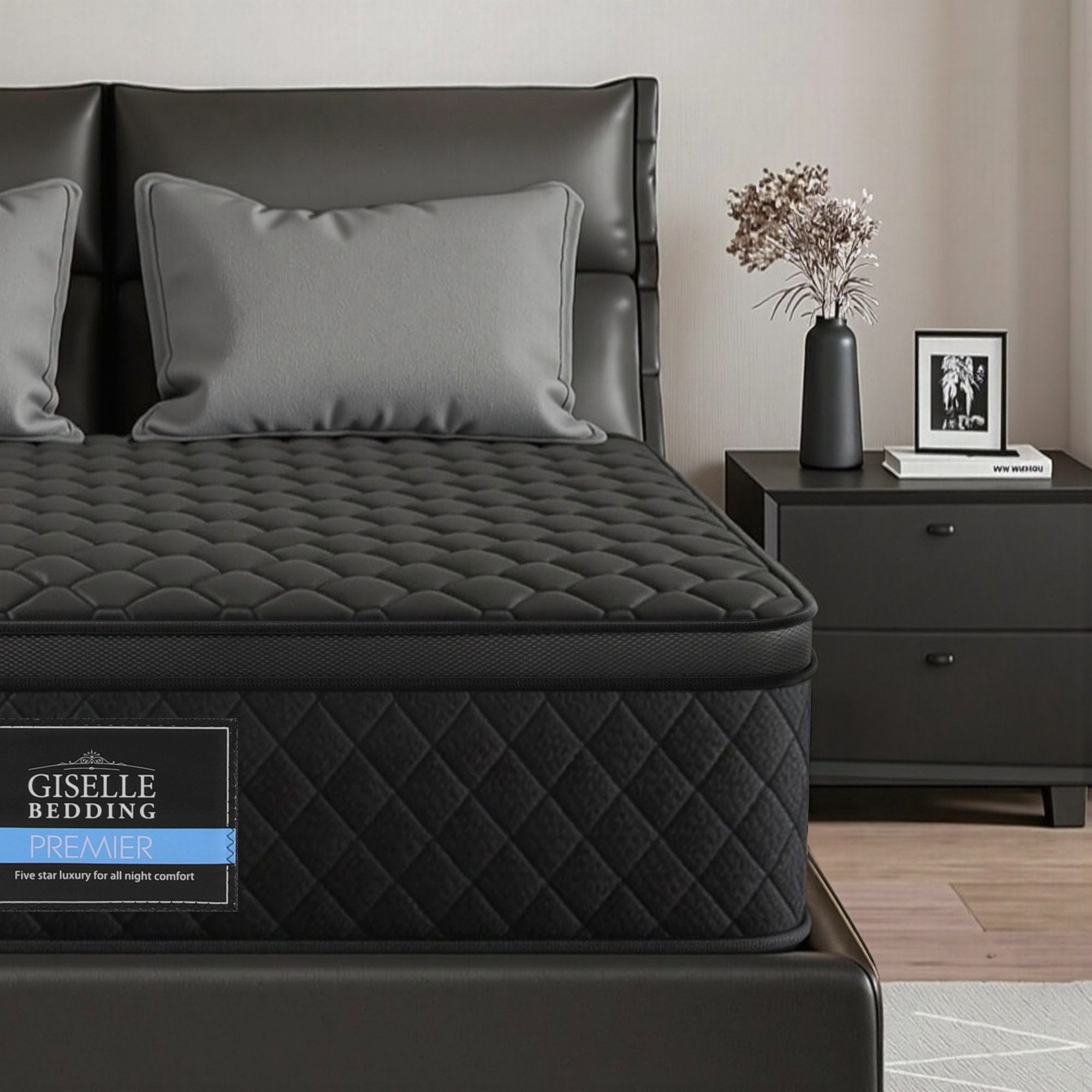 Giselle Bedding Mattress 34cm 5-Zone Pocket Spring Egg-crate Memory Foam Queen