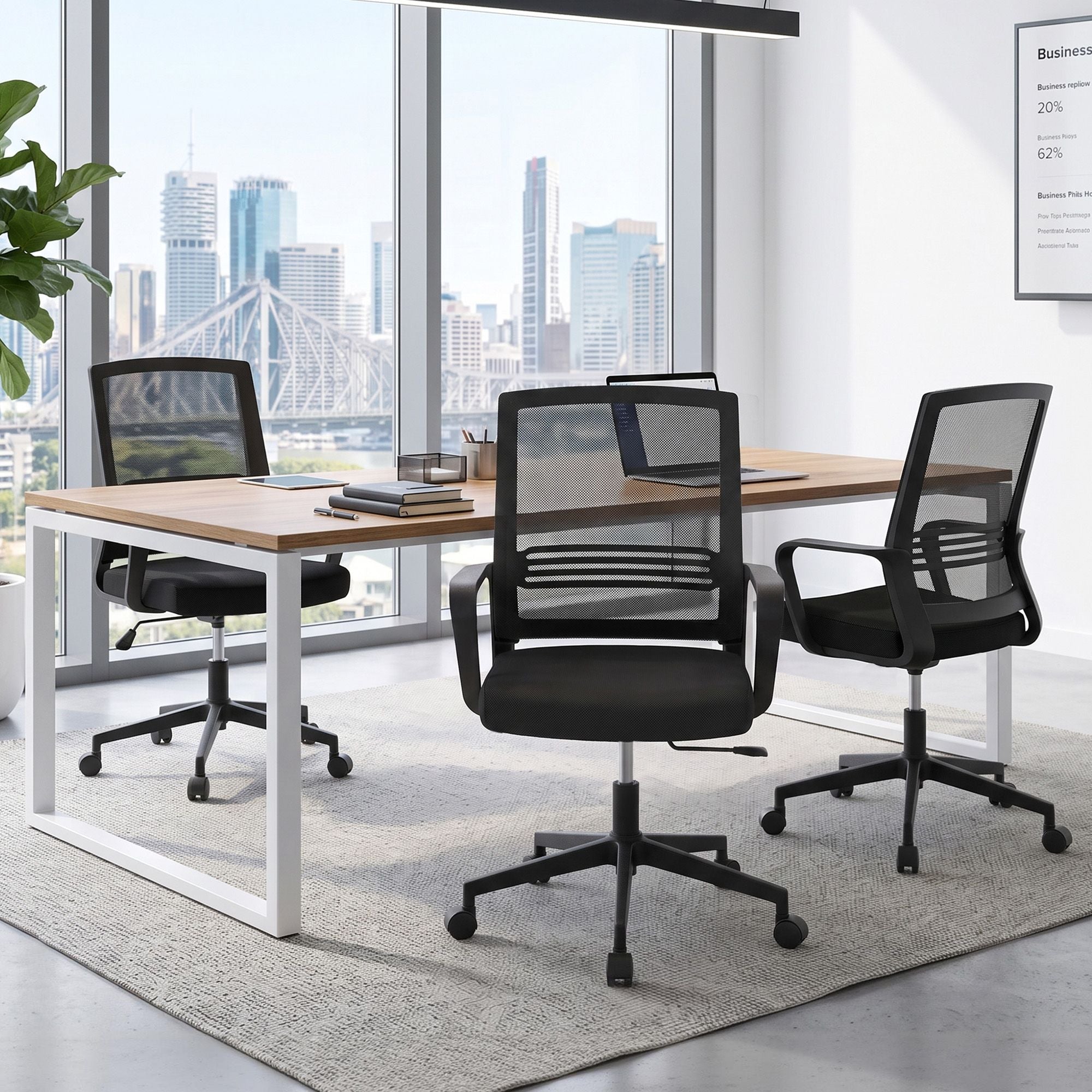 Artiss Mesh Office Chair Computer Gaming Desk Chairs Work Study Mid Back Black