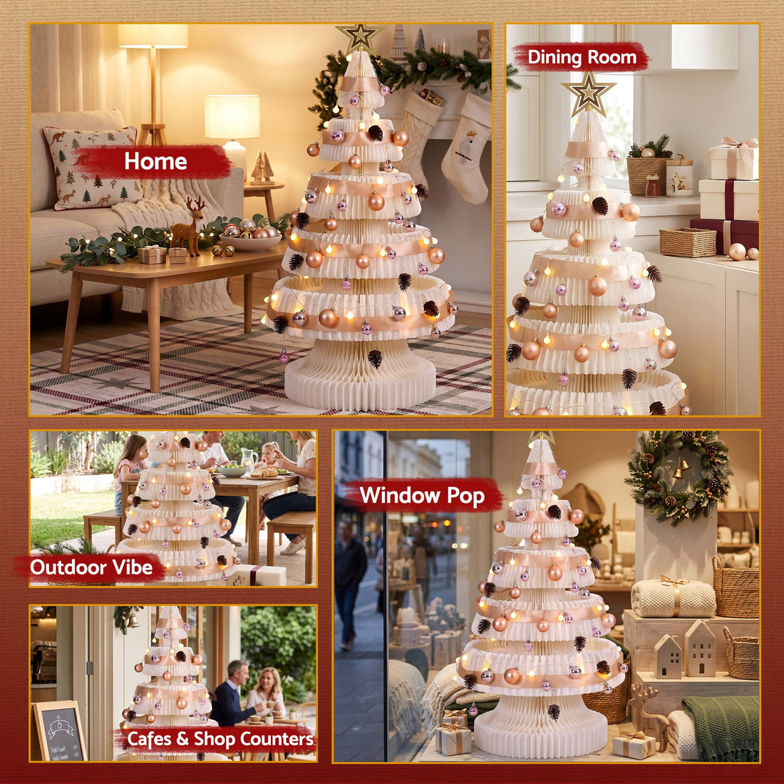 Jingle Jollys Prelit Christmas Tree Decorations 114CM Foldable Quick Setup White