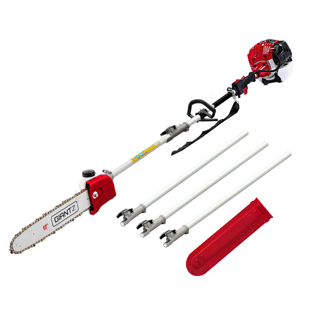 Giantz Pole Chainsaw Petrol 2 Stroke Tree Pruner Long Reach Saw 12 Inch Bar