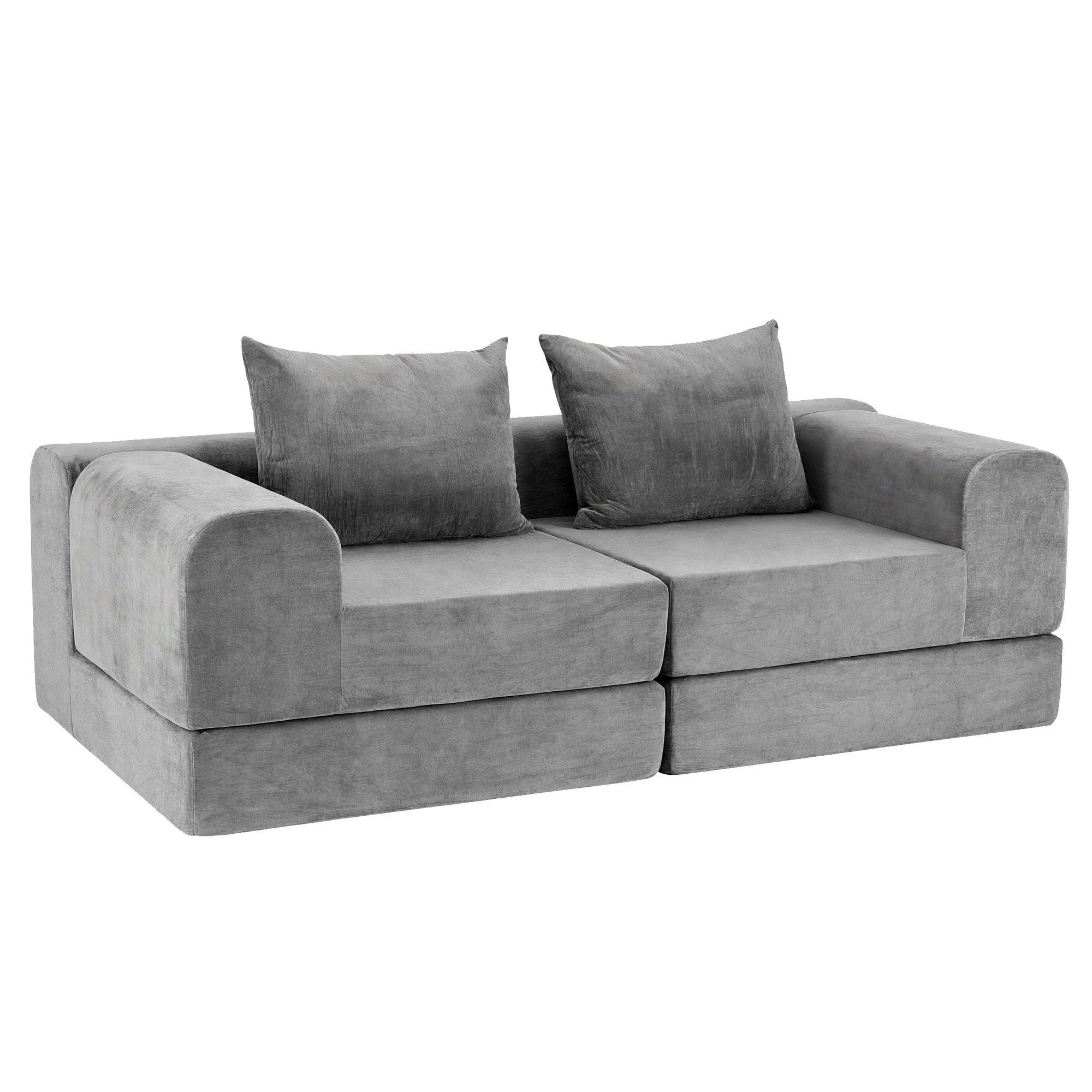 Artiss 5-in-1 Convertible Sofa Bed Floor Mattress Modular Boneless Curved Couch