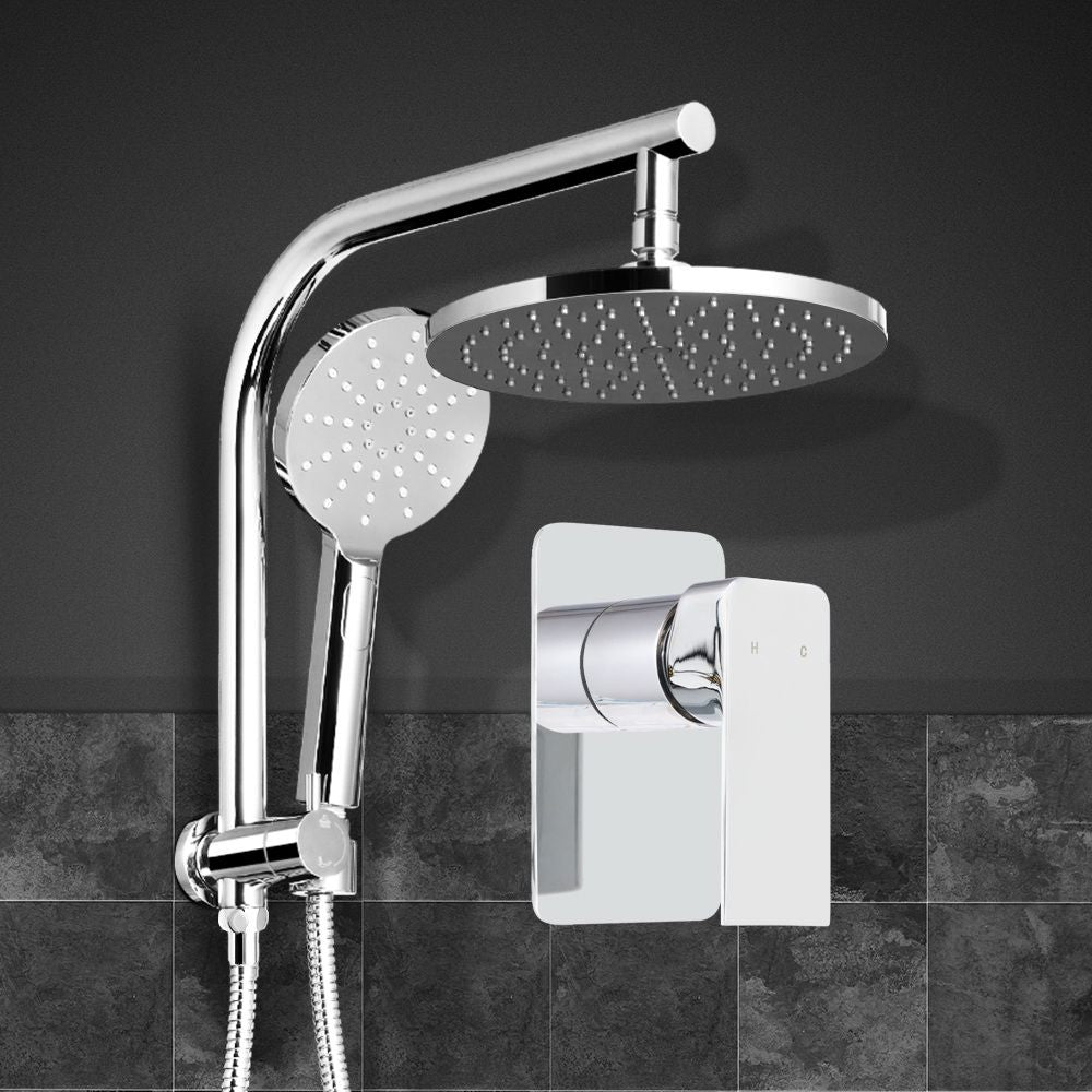 Cefito 9'' Rain Shower Head Set Handheld Round High Pressure Mixer Tap Chrome