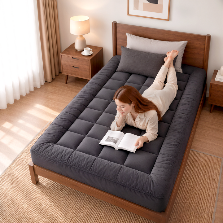 Giselle Bedding King Single Bamboo Charcoal Mattress Topper