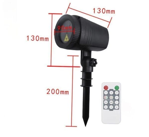 Christmas Laser Projector Lights with Remote Control, Red & Green LED Star Laser Projection Lamp, Waterproof Outdoor Xmas Decor Light with Santa Snowflake Tree Bell Gingerbread Patterns for Yard Garden Party
