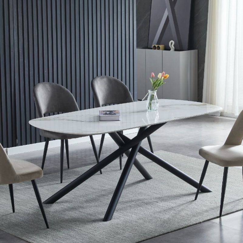 Modern Sintered Stone Dining Table – 160x90 cm