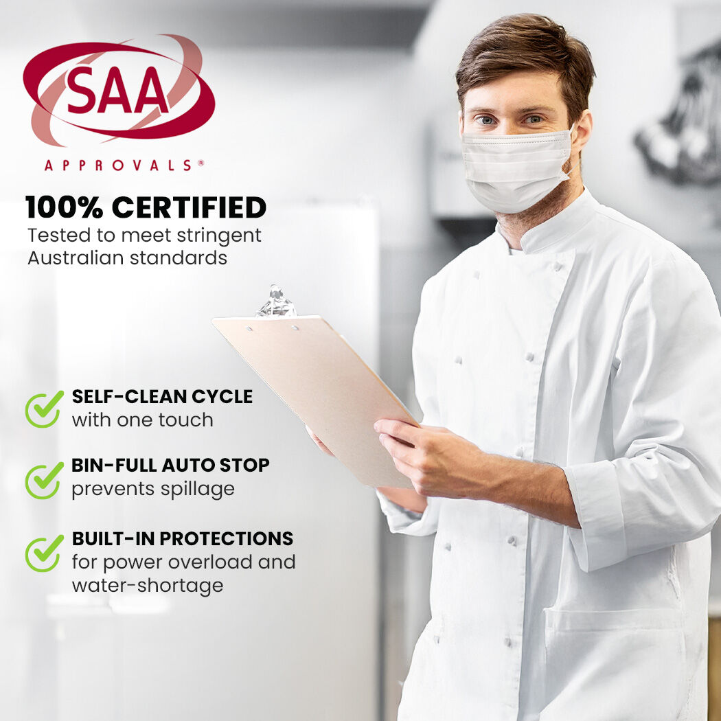 POLYCOOL Commercial Ice Maker Machine, up to 35kg/24hr, Timer & Self Cleaning Programs