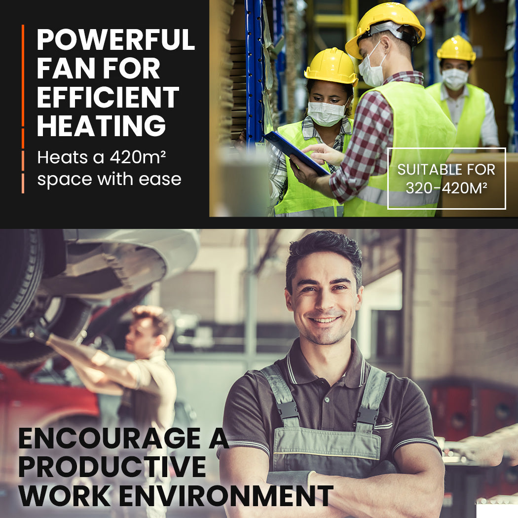 UNIMAC 30KW Portable Industrial Diesel Direct Forced Air Space Heater