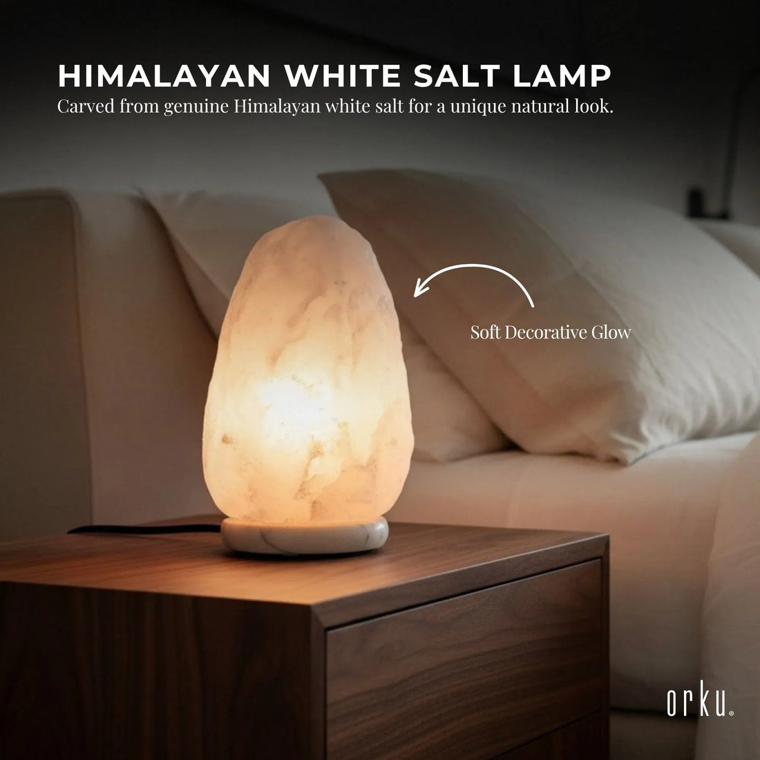 12V 12W 3-5Kg Himalayan White Salt Lamp Crystal Rock Natural Shape Unique Lamps