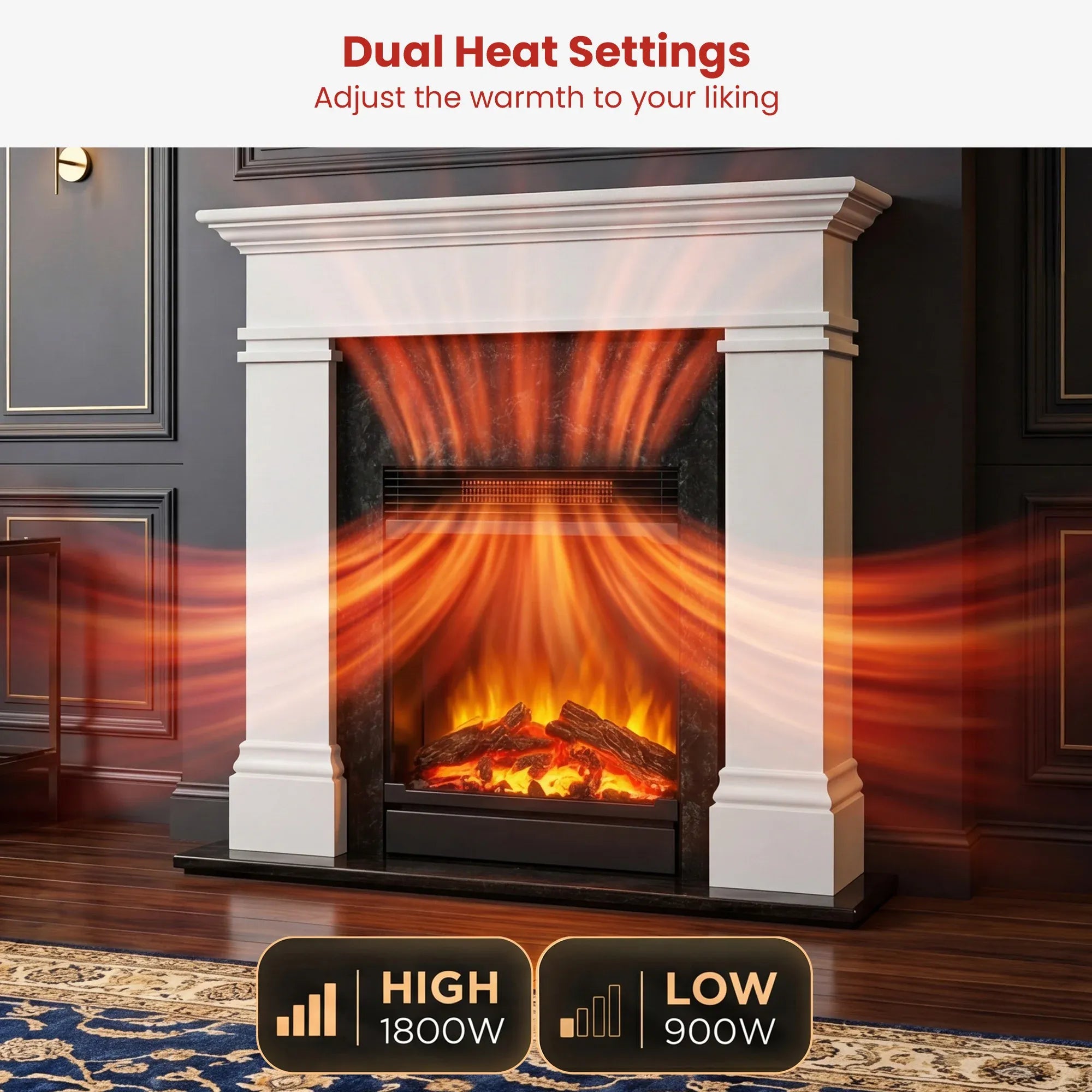 Dimplex 1.5kW Mini Taylor Suite Optiflame Electric Fireplace w/ LED Flame Effect
