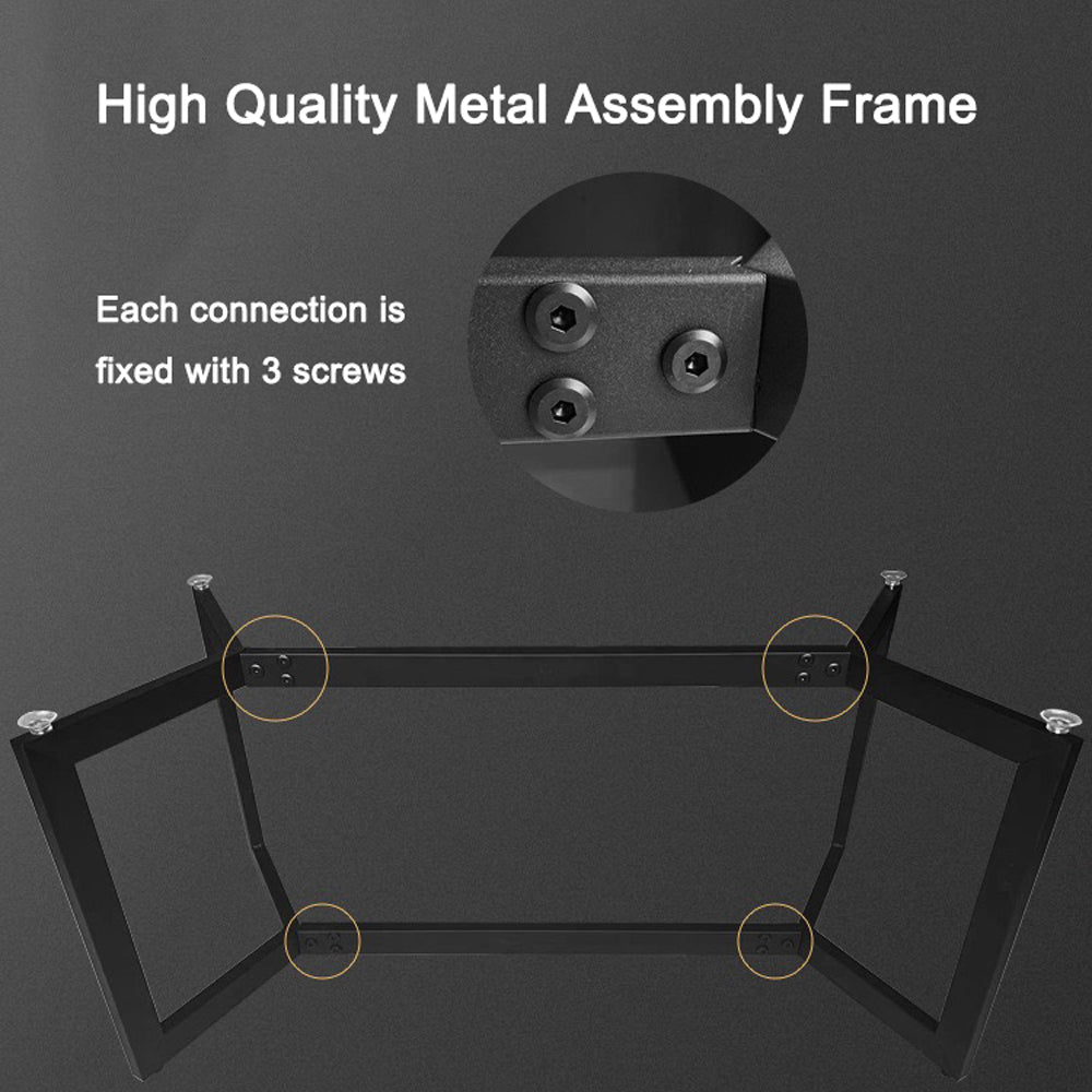 Glossy Pandora Minimalist Slate Coffee Table - 20x60cm, Rectangle, Solid Metal Legs