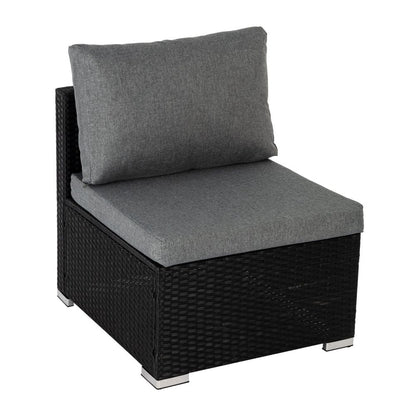 Modular Outdoor Lounge Set-9pcs Sofa and Coffee Table