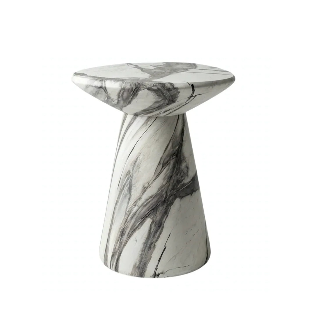 Interior Ave - Veneta Stone Side Table - Panda Marble Finish