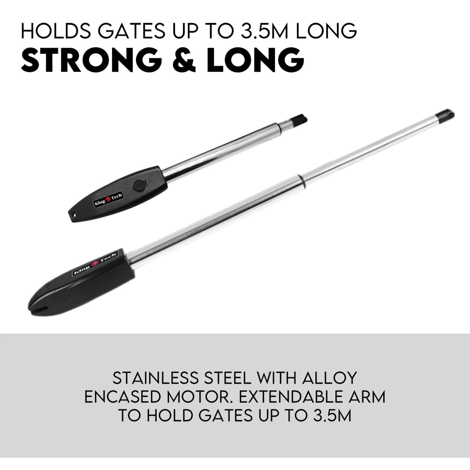 Double Swing Gate Opener Automatic Full Solar Power Kit Remote Control