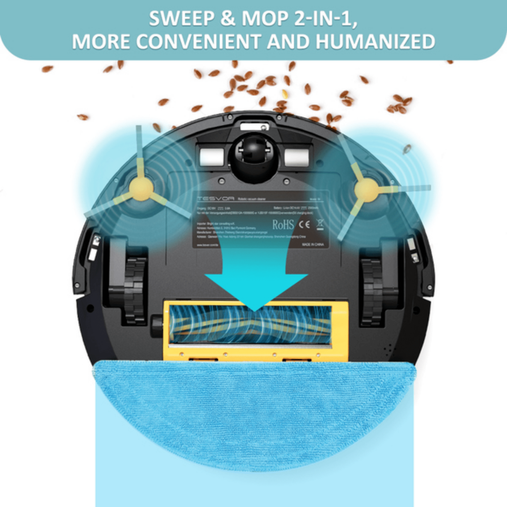 Tesvor S6 Turbo Robot Vacuum & Mop, 4000Pa