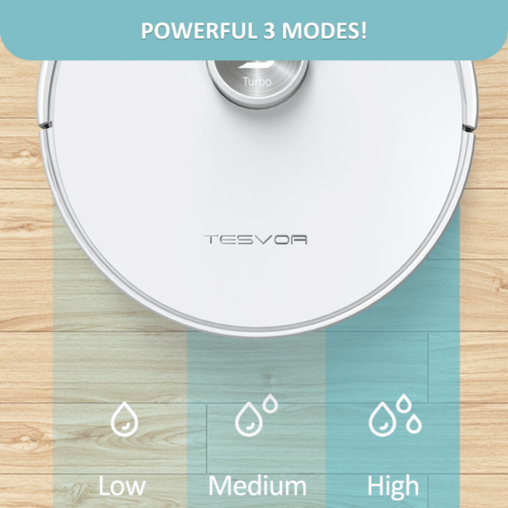 Tesvor S6 Turbo Robot Vacuum & Mop, 4000Pa