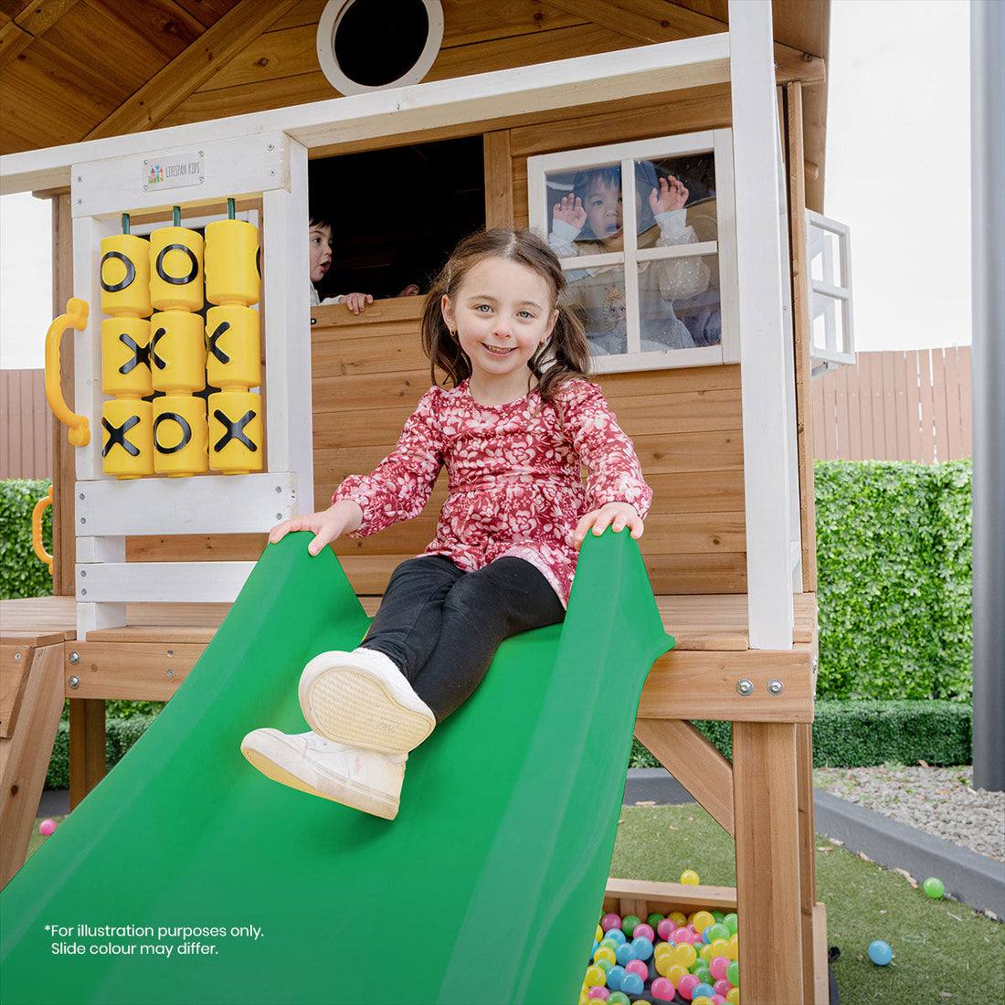 Lifespan Kids Warrigal Cubby House with 2.2m Slide (Pastel Blue)