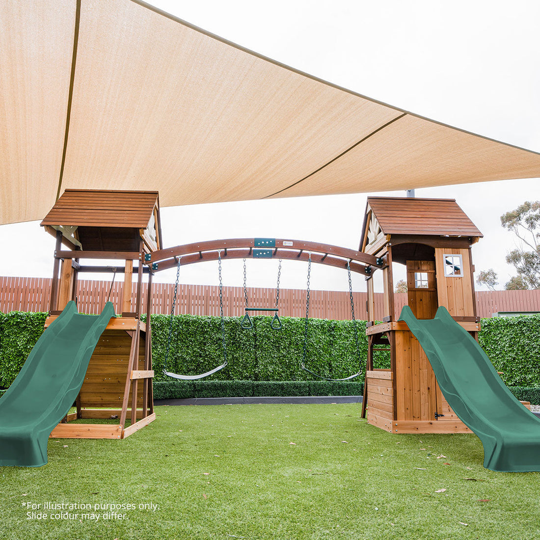 Lifespan Kids Armadale Swing Set & Play Centre with Two 2.2m Slide (Pastel Blue)