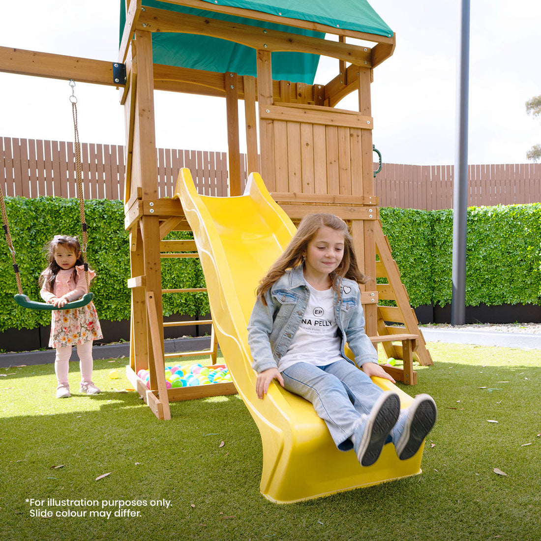 Lifespan Kids Carindale Swing Set & Play Centre with 2.2m Slide (Pastel Blue)