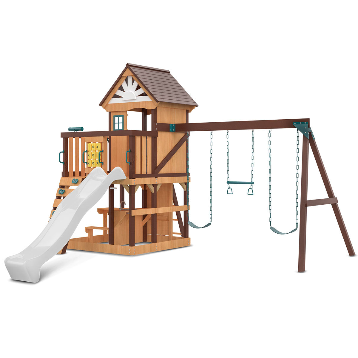 Lifespan Kids Coventry Swing Set & Play Centre with 2.2m Slide (White)