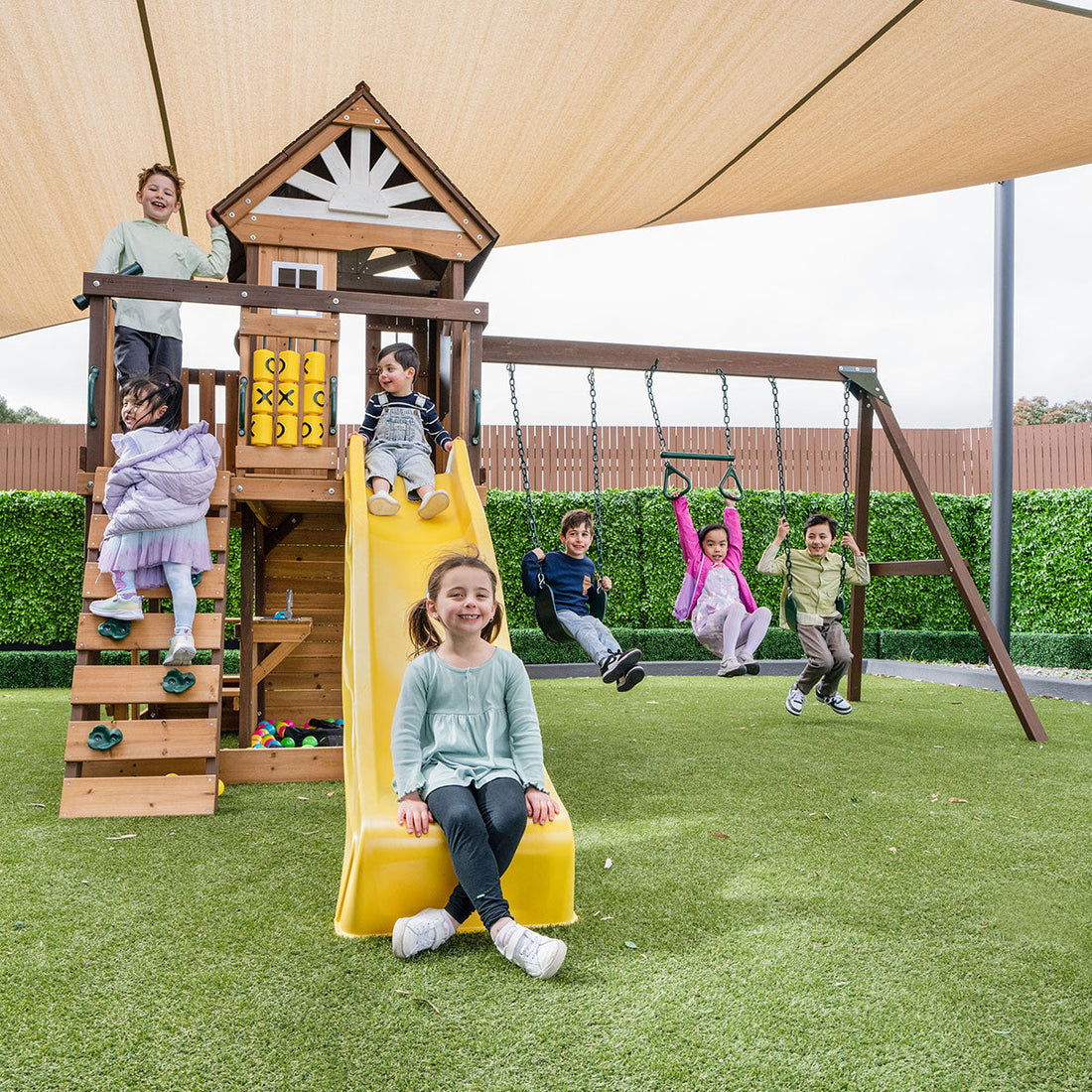 Lifespan Kids Coventry Swing Set & Play Centre with 2.2m Slide (Yellow)
