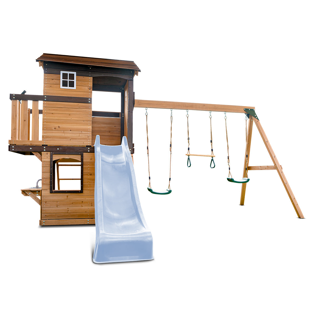 Lifespan Kids Darlington Swing Set & Play Centre with 2.2m Slide (Pastel Blue)