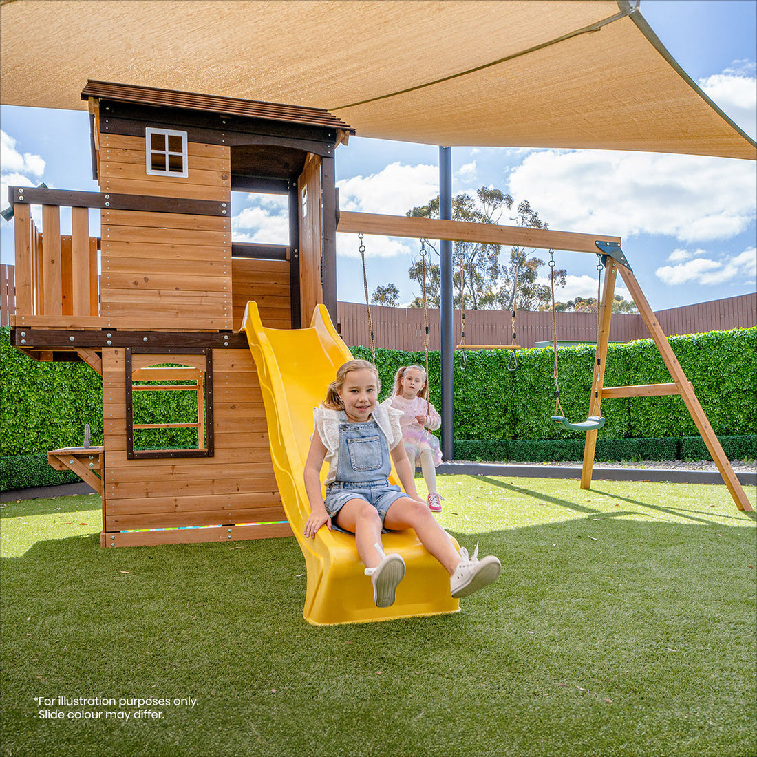 Lifespan Kids Darlington Swing Set & Play Centre with 2.2m Slide (Pastel Blue)