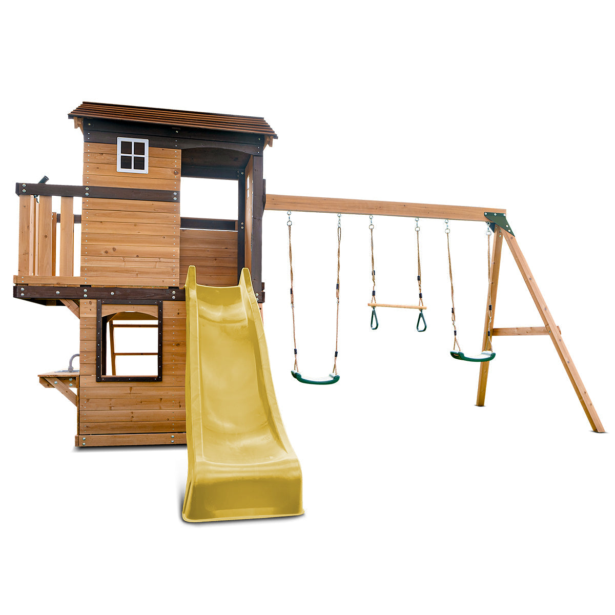Lifespan Kids Darlington Swing Set & Play Centre with 2.2m Slide (Yellow)