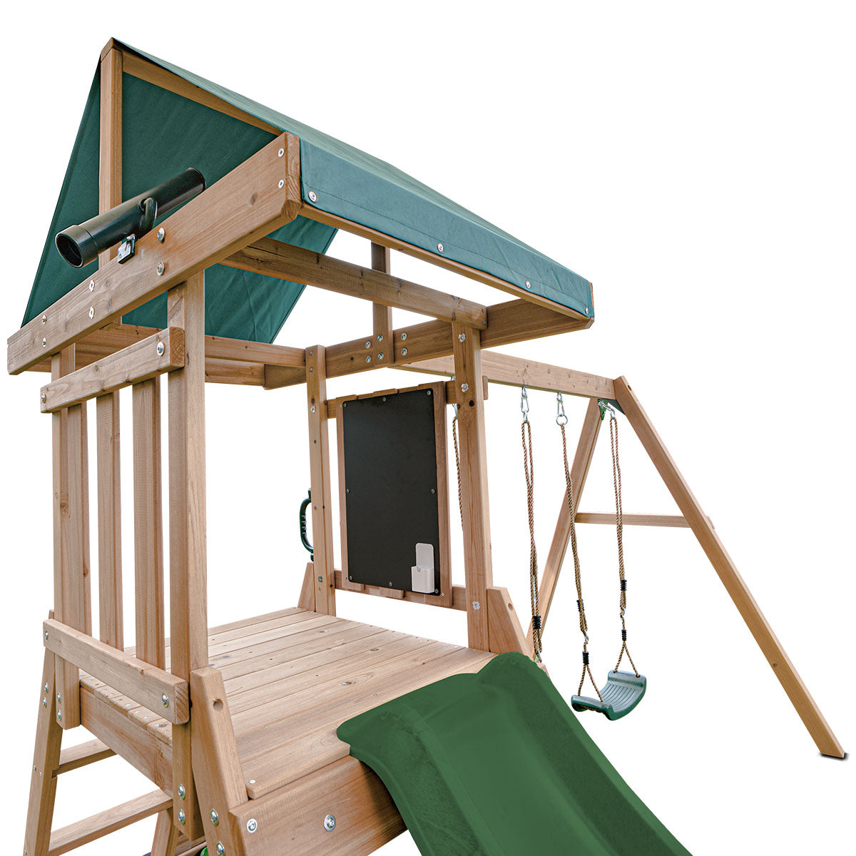 Lifespan Kids Greenvale Swing Set & Play Centre with 1.8m Slide (Green)