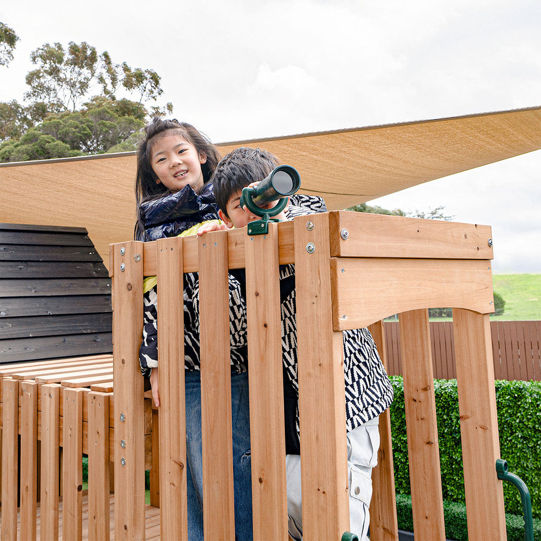 Lifespan Kids Kensington Swing Set, Monkey Bars & Play Centre with 2.2m Slide (Pastel Green)