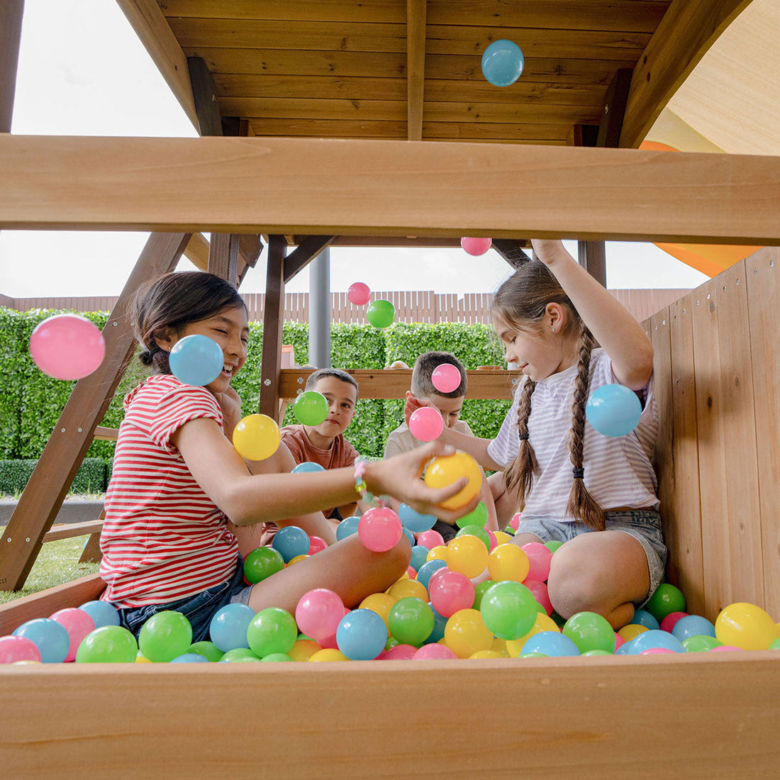 Lifespan Kids Meer Brook Swing Set, Monkey Bars & Play Centre with 2.2m Slide (Yellow)