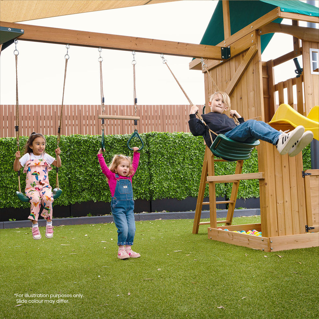 Lifespan Kids Montrose Swing Set & Play Centre with 2.2m Slide (Pastel Pink)