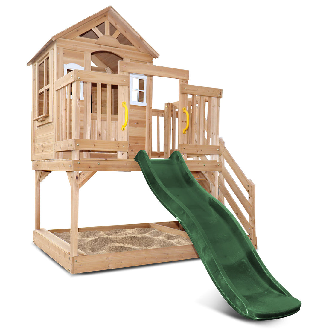 Lifespan Kids Silverton Cubby House with 1.8m Slide (Green)