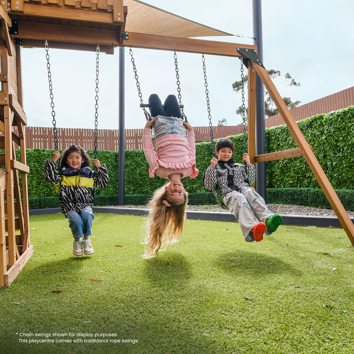 Lifespan Kids Walton Swing Set, Monkey Bars & Play Centre with 2.2m Slide (White)