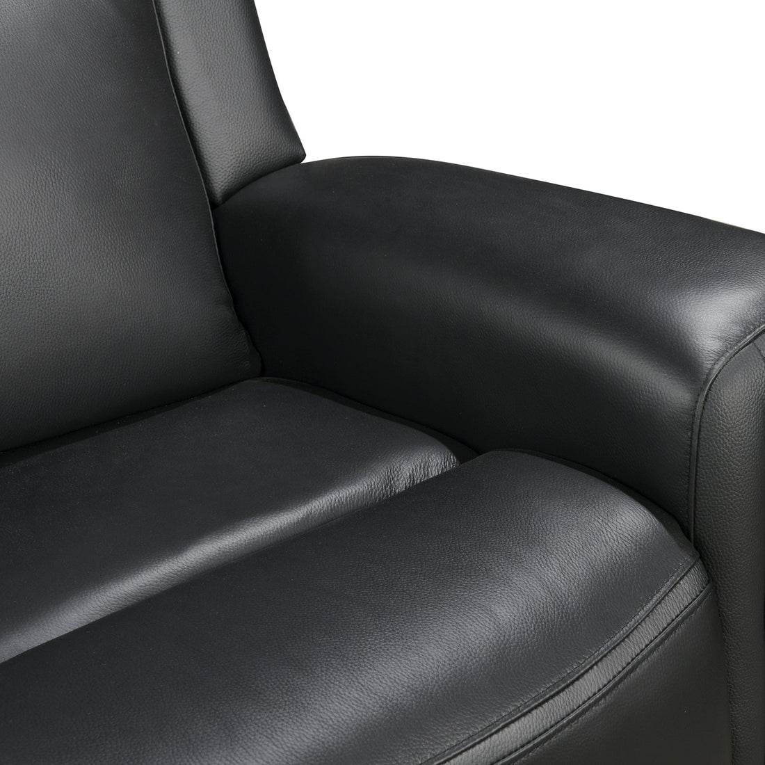 3-2 Seater Electric Leather/PVC Black Recliner Set