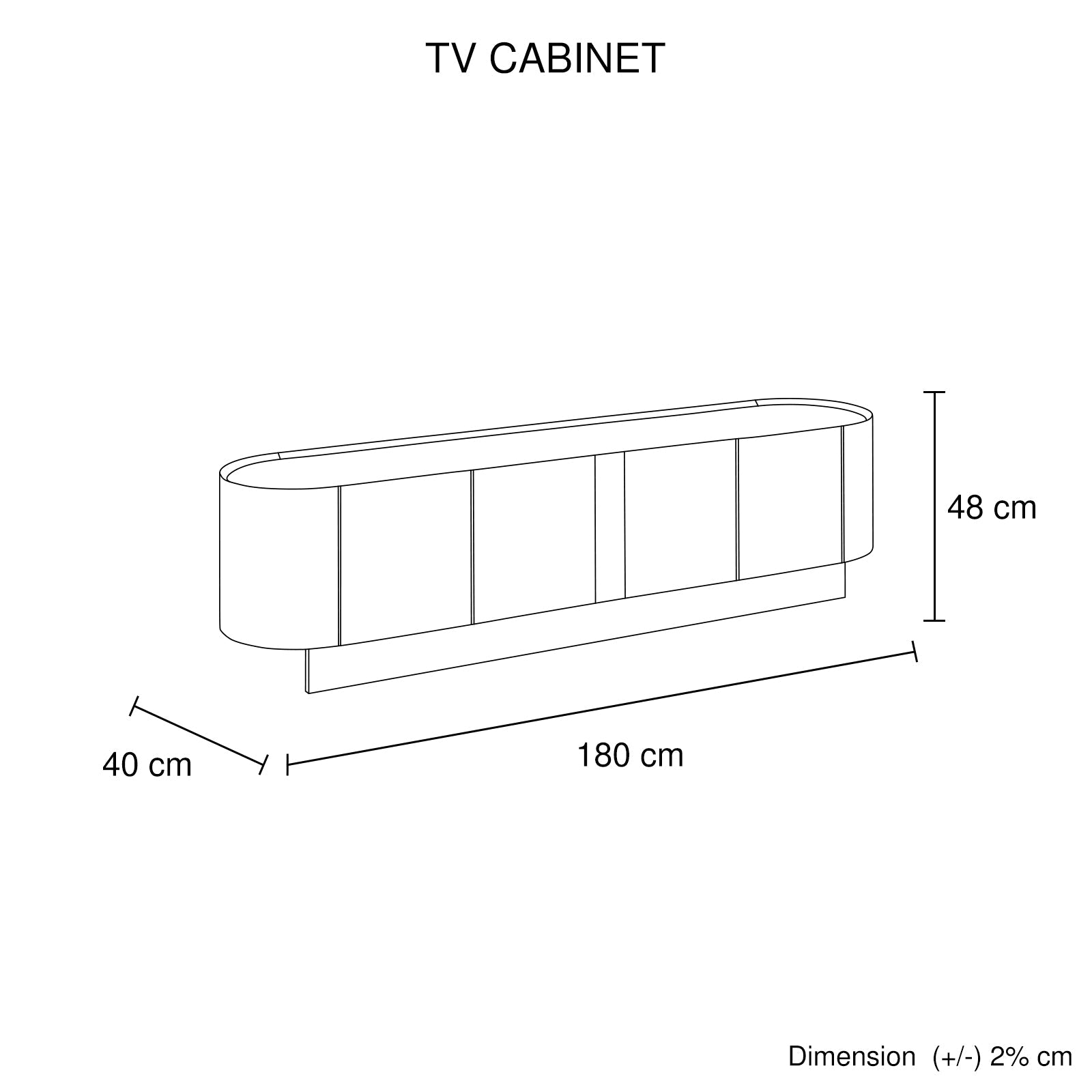 TV Cabinet MDF Board Melamine Interior Storage Entertainment Unit