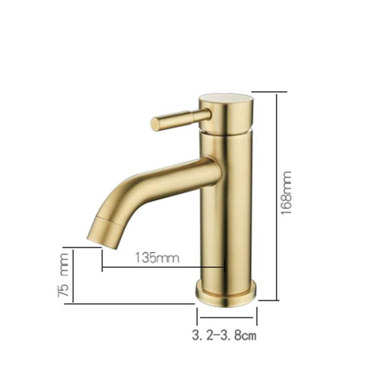Slim Round Basin Mount Tap - Matte Black Mixer Faucet