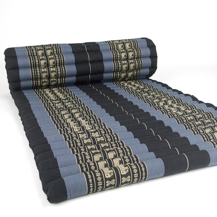 Thai Kapok Roll Up Mattress Foldout Mat BlueEle