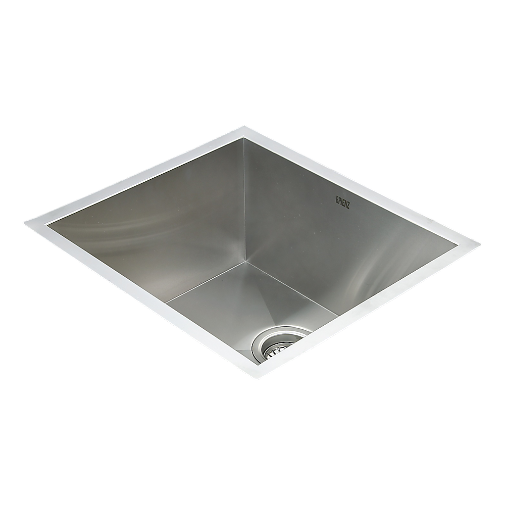 510x450mm Handmade 1mm 20 Gauge Stainless Steel Kitchen Laundry Sink with Waste