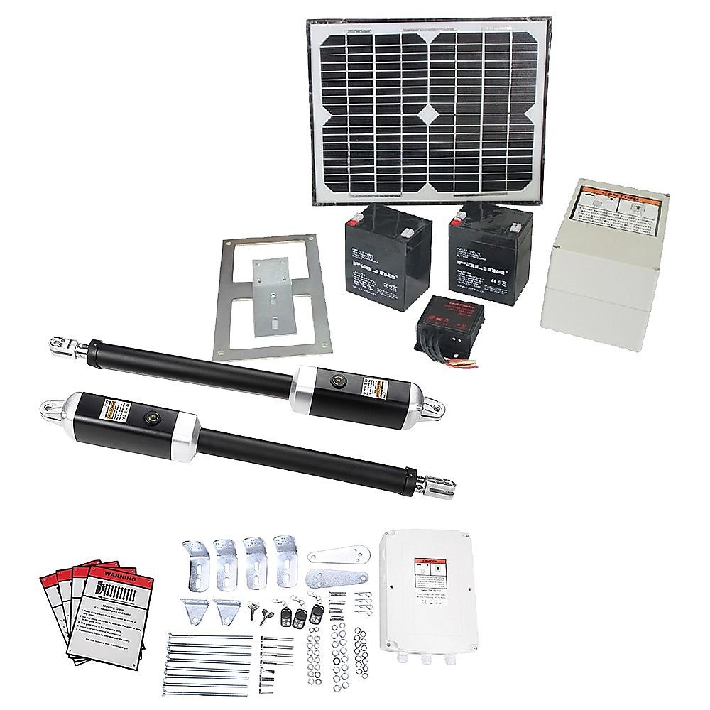 1200KG 20W Solar Double Swing Auto Motor Remote Gate Opener