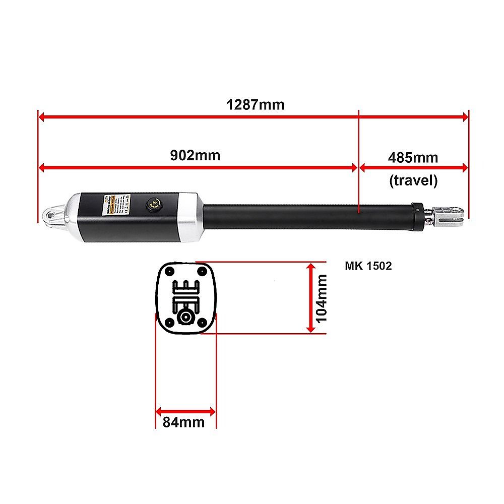 1200KG 20W Solar Double Swing Auto Motor Remote Gate Opener